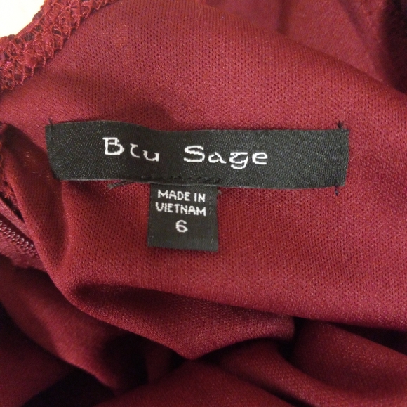 Blu Sage Burgundy Sequin Gown - Picture 3 of 6